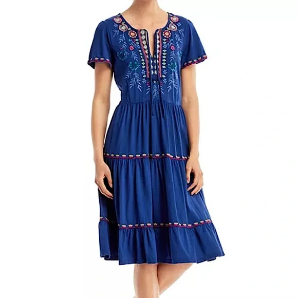 Johnny Was Dresses Johnny Was Sicilia Tiered Dress Cotton Knit
